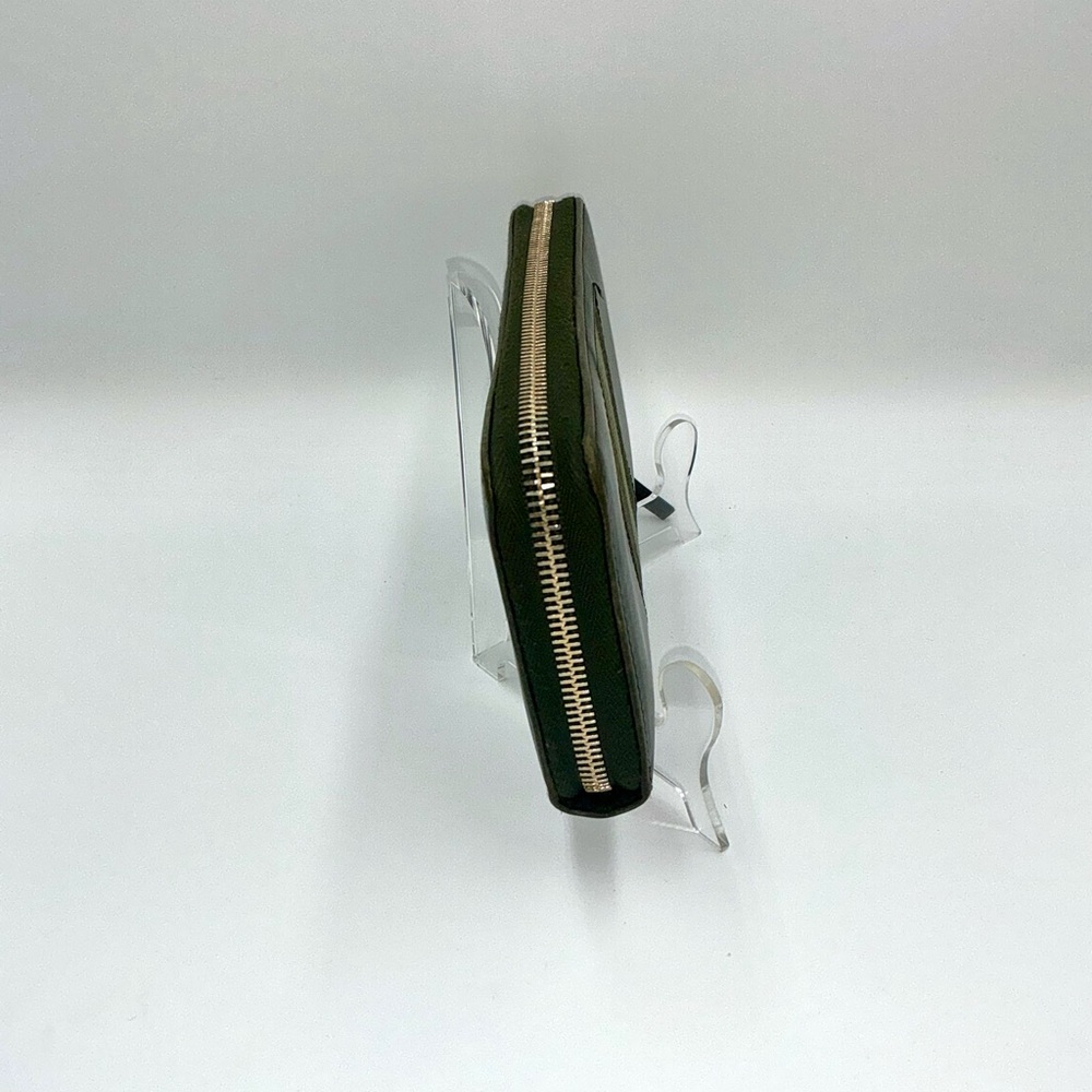 Gucci Green Sherry Line Zip Around Wallet #578 - Picture 3 of 7